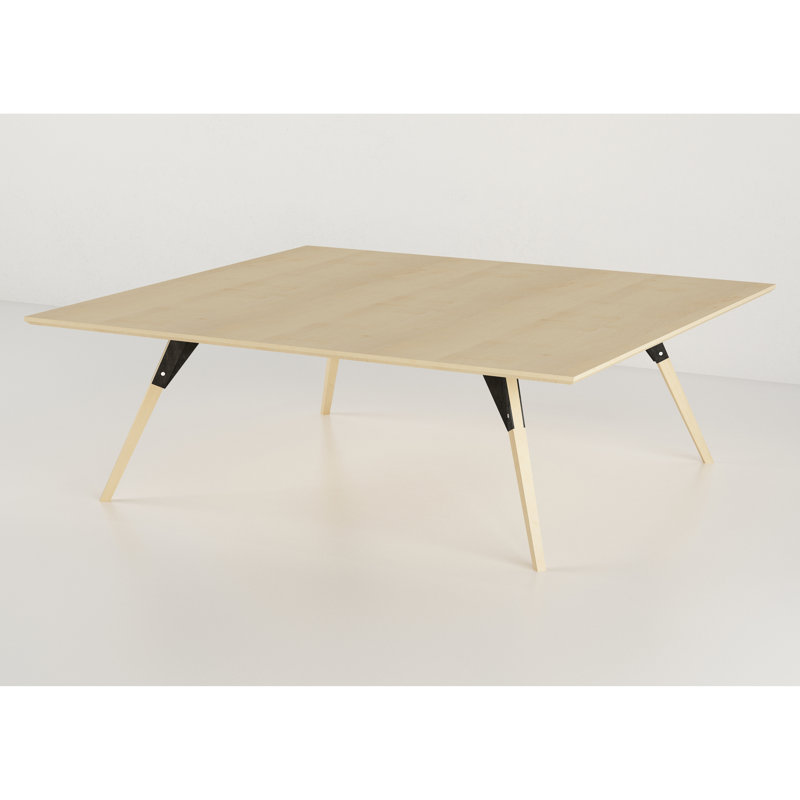 Table basse clarke, H 18 po x L 54 po x l 46 po, Érable, Noir