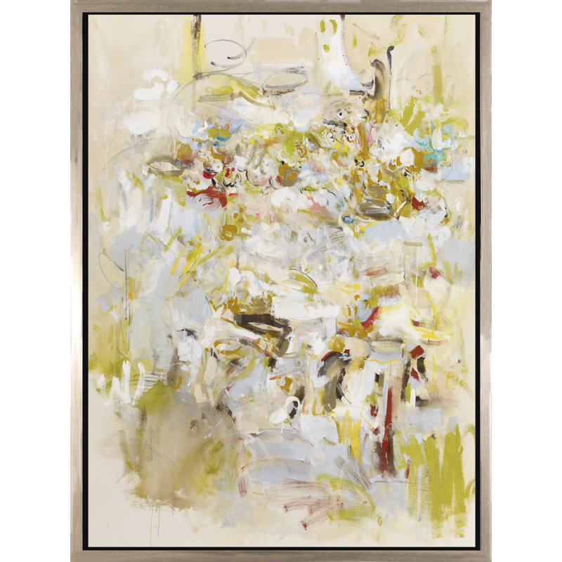 Jardin printanier - peinture sur toile