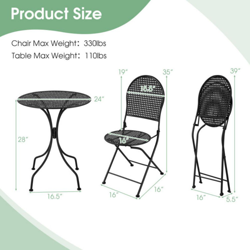 Jayonnie 2 - Person Patio Dining Set with Round Table