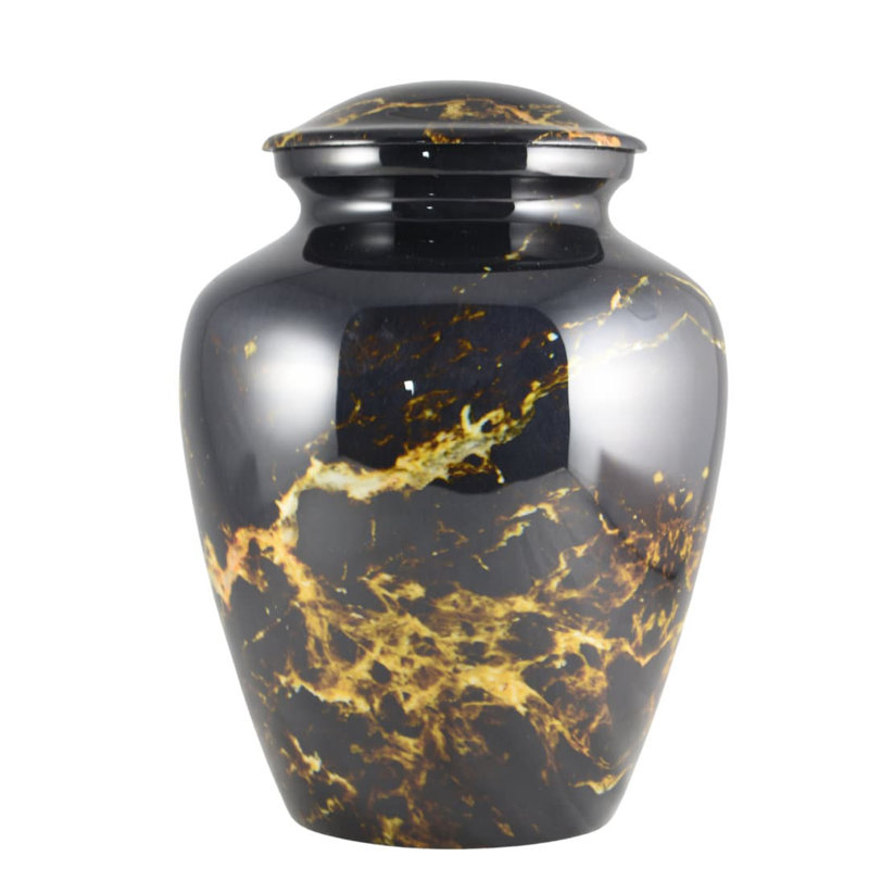 Reyanshi Handmade Urn, Black/Gold