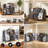 Large Record Player Stand Holds 400 Vinyl Records, 3 Tier Turntable Stand with Display Shelf, Multifunctional Media Console for Stereo