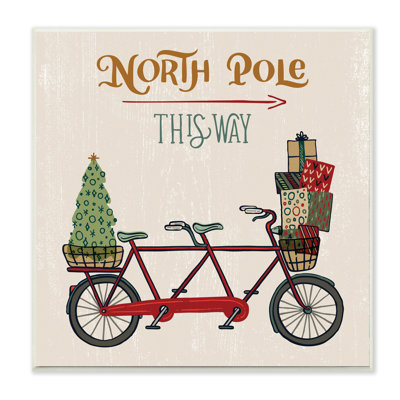 Vélo tandem directionnel rouge North Pole
