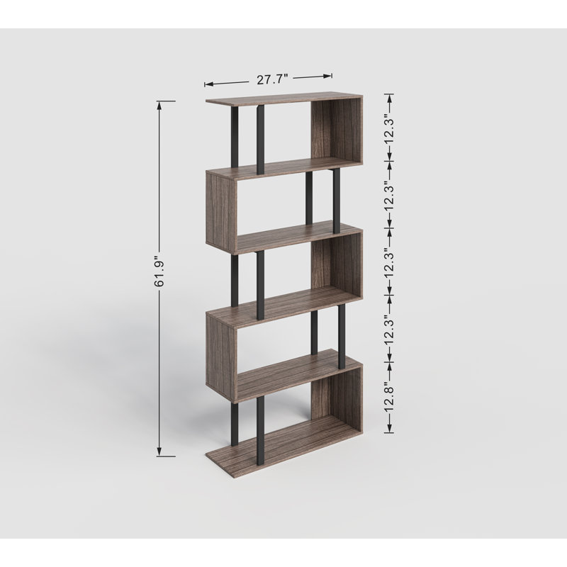 Nabaa Stylish Wooden Room Divider With Open Shelving For Modern Spaces, Brown