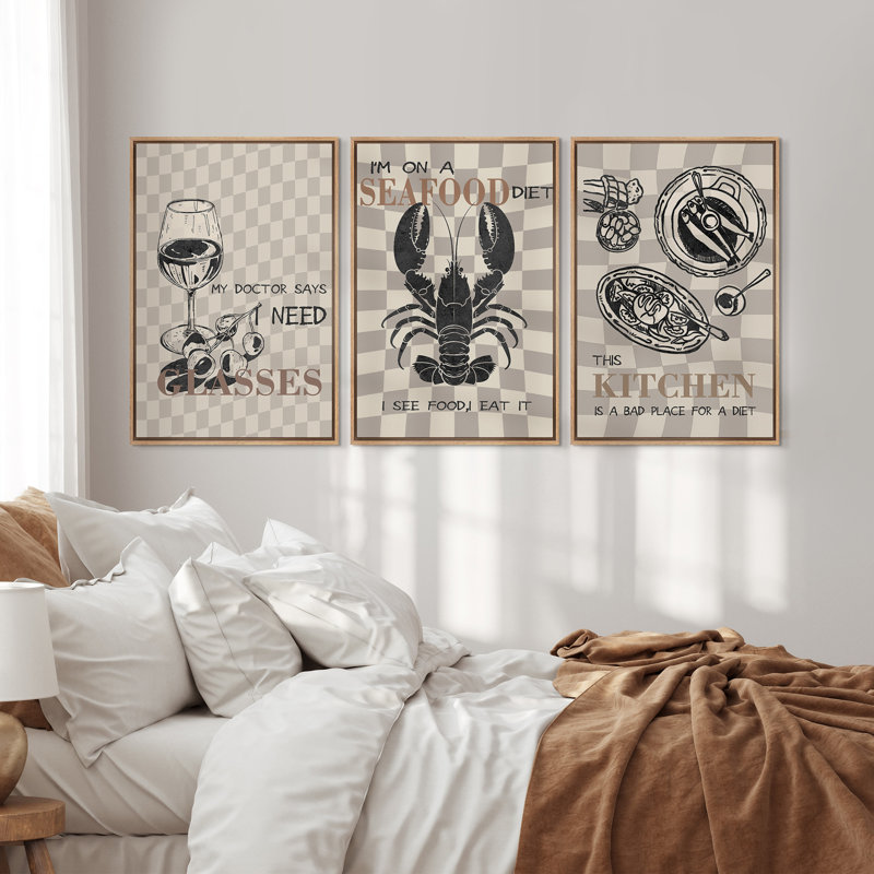 Art mural de cuisine, ensemble de cuisine moderne, décor de cuisine, Naturel, H 24 po x l 16 po