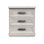 Table de chevet 3 tiroirs avec USB Wealdstone en blanc antique