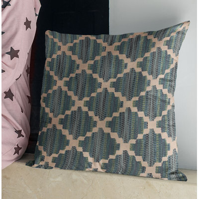 Coussin géométrique en zigzag