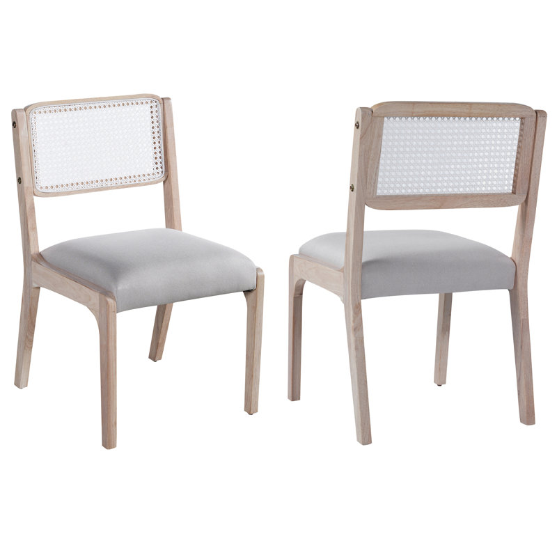 Ensemble de 2 chaises de salle à manger Modern, Bois, Beige