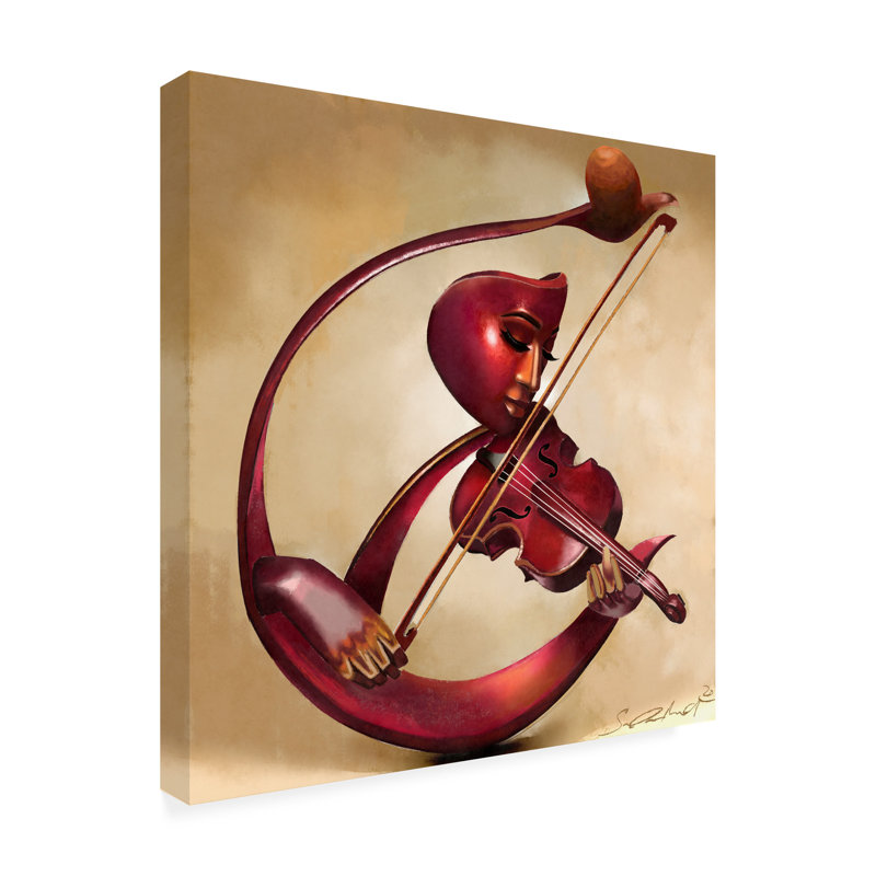 «Ethereal Strings On Canvas» par Salaam Muhammad, peinture, H 24 po x l 24 po x P 2 po