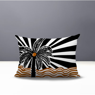 Simi Palm Reversible Indoor/Outdoor Rectangle Pillow