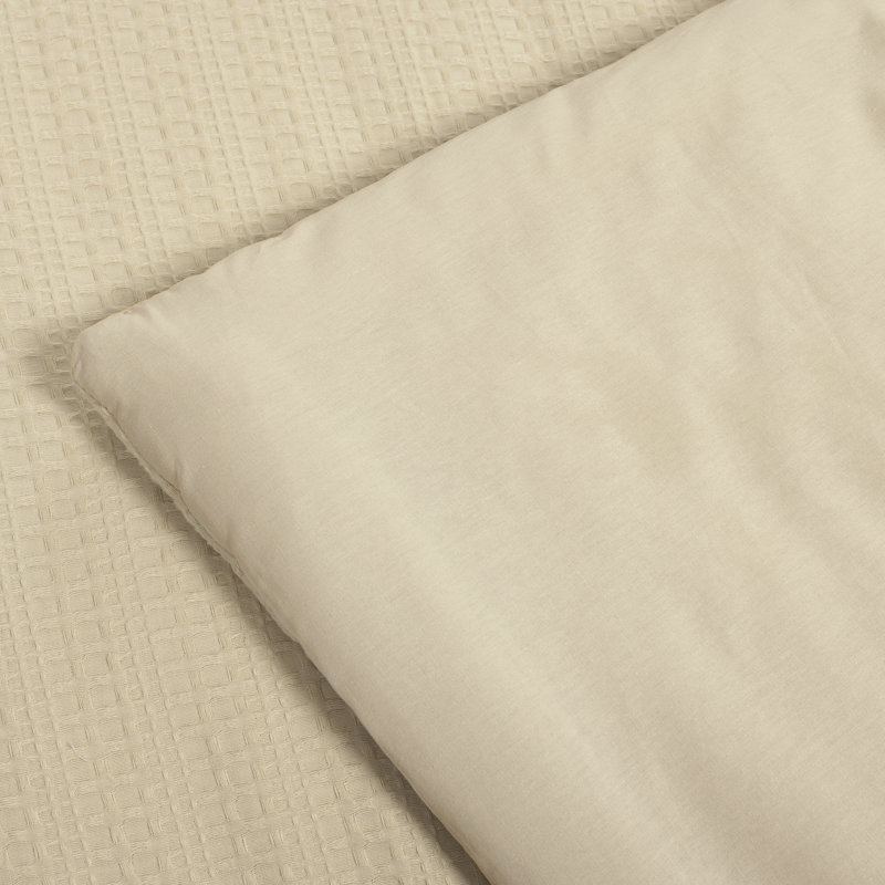 Bentwood Standard Cotton 3 Piece Comforter Set, King Comforter + 2 King Shams, Beige