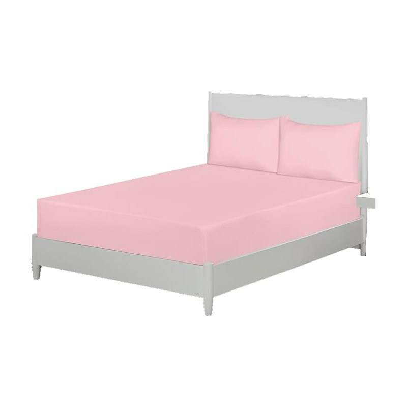 Eemeli Microfiber 30cm Deep Fitted Sheet, Pink, Super King (6')