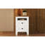 Table de chevet blanche et brune 2 pour chambre à coucher et chambre à coucher fonctionnelle - + rangement pratique brun et élégant-1014840441