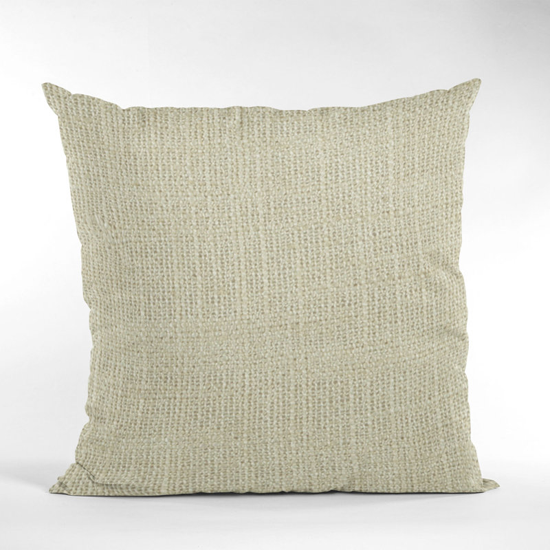 Plaid and Paisley Linen Reversible Throw Pillow, 20" x 26", Vanilla