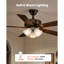 Ensemble de ventilateur de plafond 10,28 "x 6,97", ensemble de lumière de ventilateur à trois lumières 3000k 750lm avec chaîne de traction, luminaire de remplacement pour le salon, la salle à manger, le verre blanc nuage et la finition nickel brossé