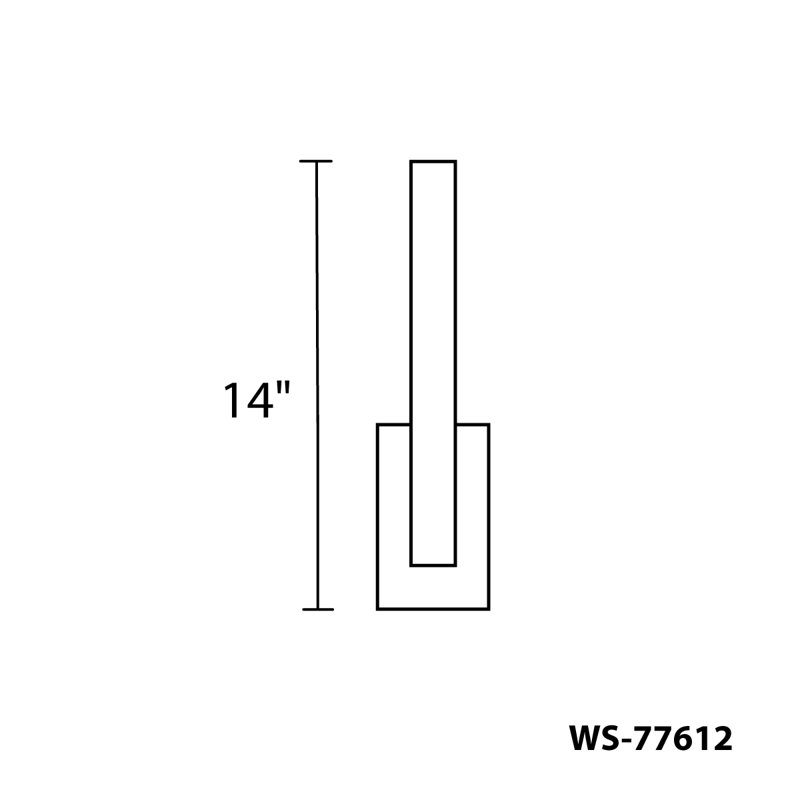 Brink 1 - Light LED Bath Bar, 2700K, Brushed Brass, 3" H x 12.56" W x 2.75" D