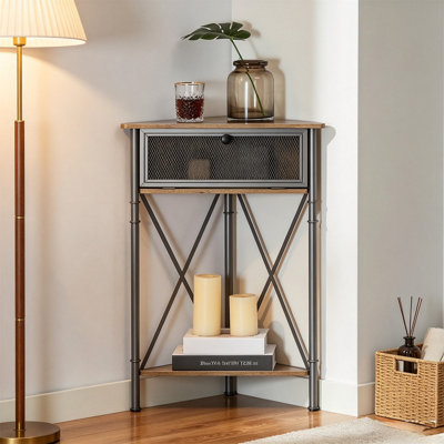 Bureau en coin avec armoire de rangement multifonctionnelle - Conception à porte rabattable - Parfait pour le salon, la chambre à coucher, la cuisine ou la salle de bain