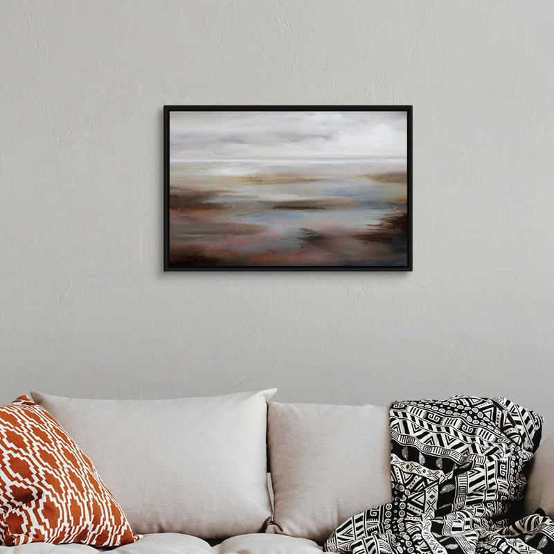 «Serene Image» par Karen Hale, reproduction sur toile, H 22 po x l 32 po x P 1,75po, Cadre noir