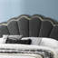 Tête de lit avec lit plateforme en tissu d'ameublement à motif floral grand lit 1Pc-1474336469