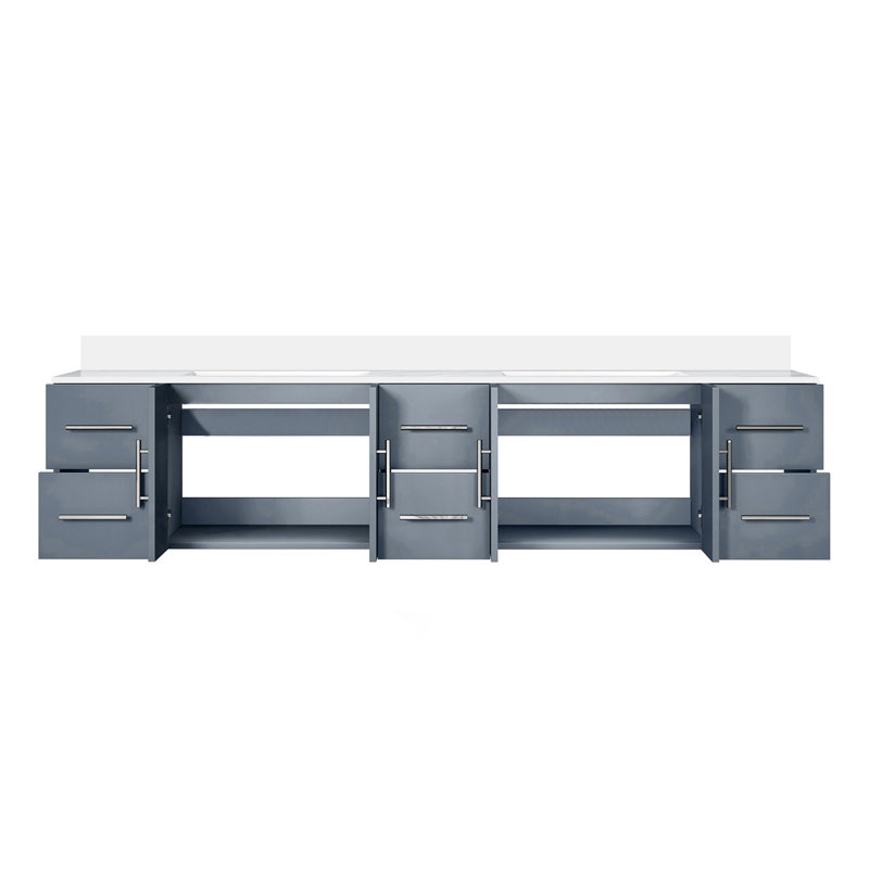 Sonoma Single Bath Vanity, Dark Gray, 24", White Cultured Marble