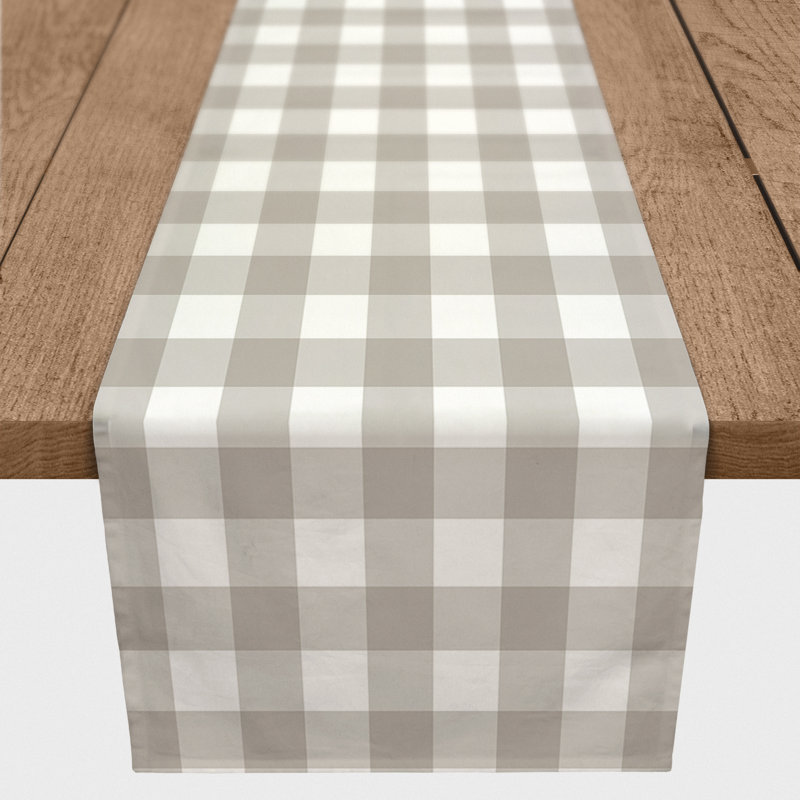 Chemin de table Westrick, Géomatique, 72 po x 16 po, Kaki