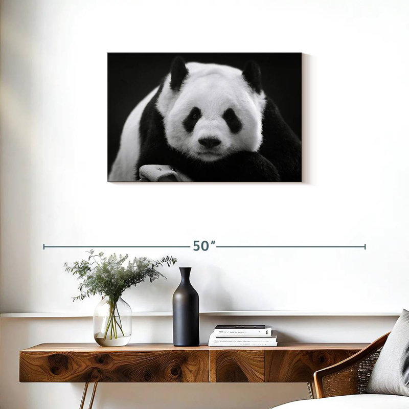 Panda sérieux Brampt, H 20 po x l 30 po