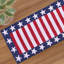 Chemin de table drapeau américain avec bordure étoile patriotique pour Noël, 4 juillet et décoration de table des fêtes-1863123713
