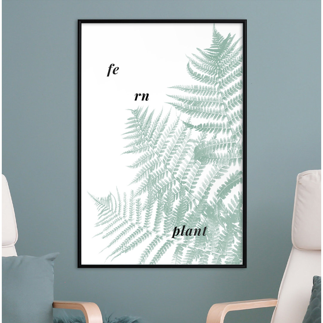 Gerahmtes Poster Pale Green Fern