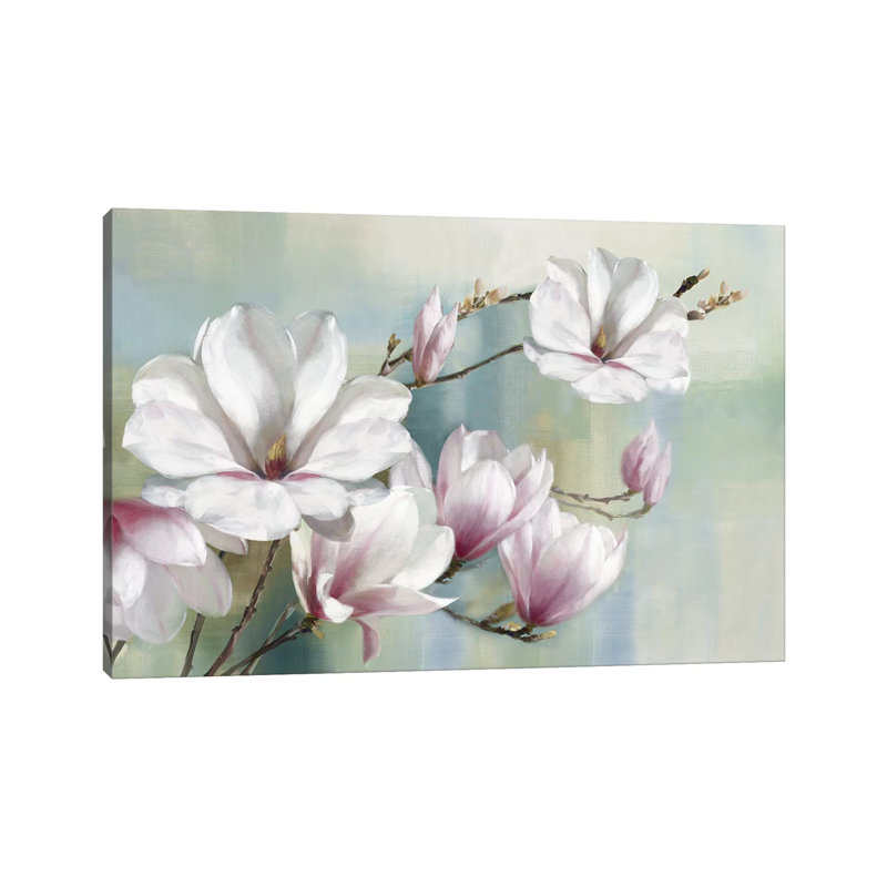 «Magnolia Blooms», impression sur toile tendue, H 26 po x l 40 po x P 1,5 po