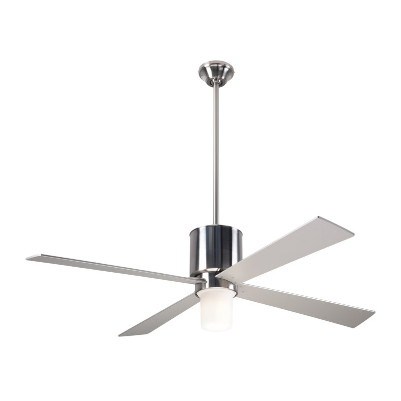 Lapa 50'' Ceiling Fan with Light Kit, Bright Nickel, Nickel, Fan Speed and Light Control (2-wire)