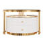 Table basse gigogne moderne 2 pièces avec tiroirs et plateau en verre trempé brun moderne 27,6