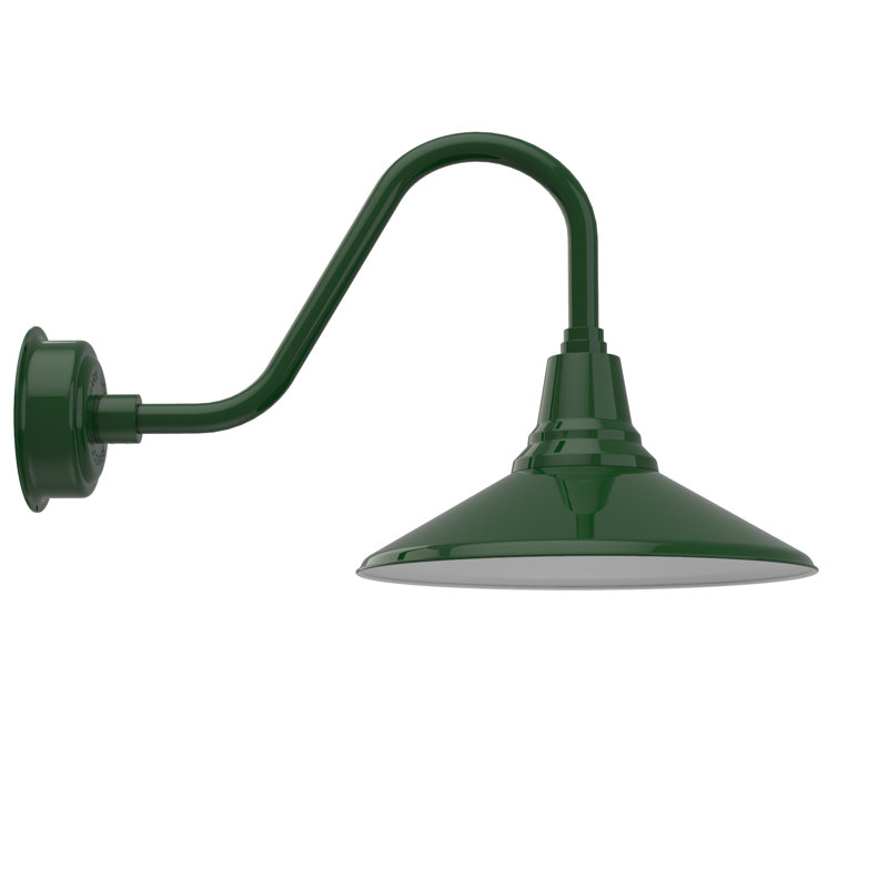Luminaire de grange d'extérieur Albali, Vert rétro, H 15,07 po x l 16 po x P 27 po