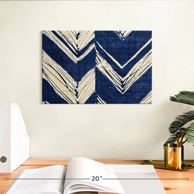 Batik indigo Kerner II, H 8 po x l 12 po