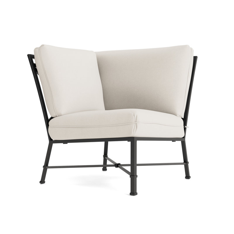 Venetian Outdoor Patio Sectional, Fusion Natural, Textured Pewter