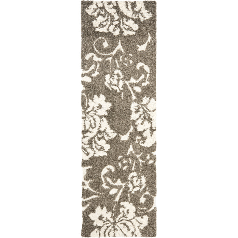 Tapis beige foncé Chaffin, Tapis de couloir de 2 pi 3 po x 7 pi