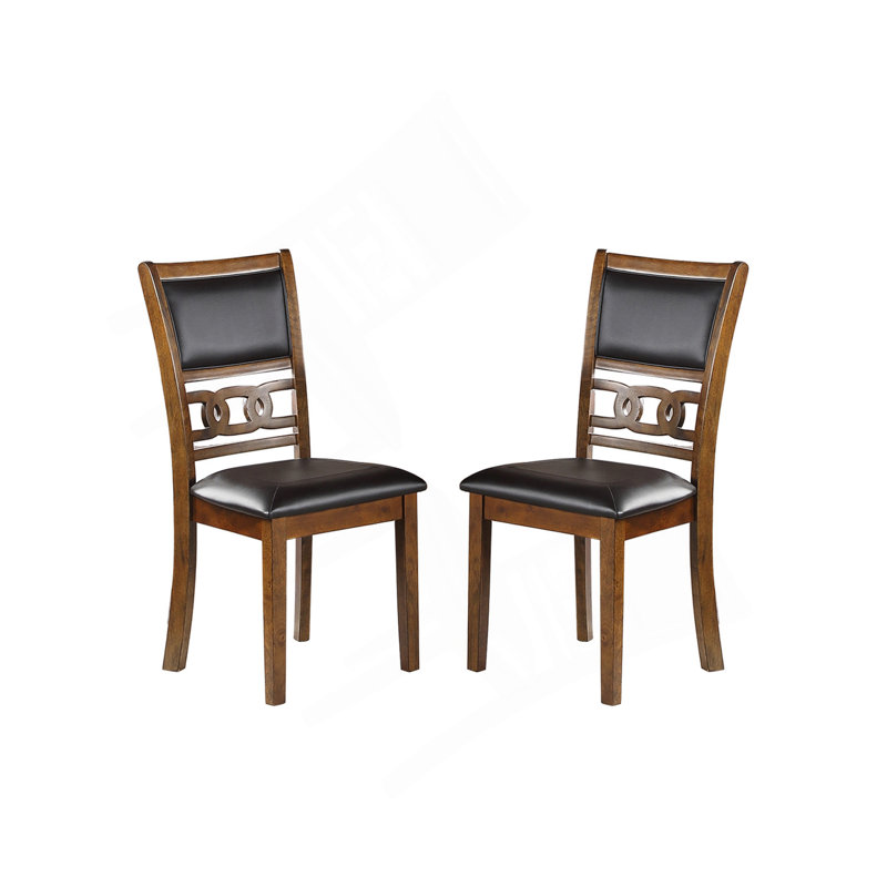 Ensemble de 2 chaises de salle à manger rembourrées au fini noyer