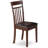 6 Piece Modern Dining Table Set Contains a Rectangle Wooden Table with Butterfly Leaf and 4 Faux Leather Dining Chairs with a Bench, Mahogany-44069517