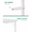Slim Console Table, Narrow Sofa Tables, Behind Sofa Table for Living Room Hallway Entryway Small Spaces, Industrial style, Easy Assembly, 24 x 100 x 80 cm, White 