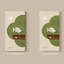 Art mural beige et vert en grès-118372151