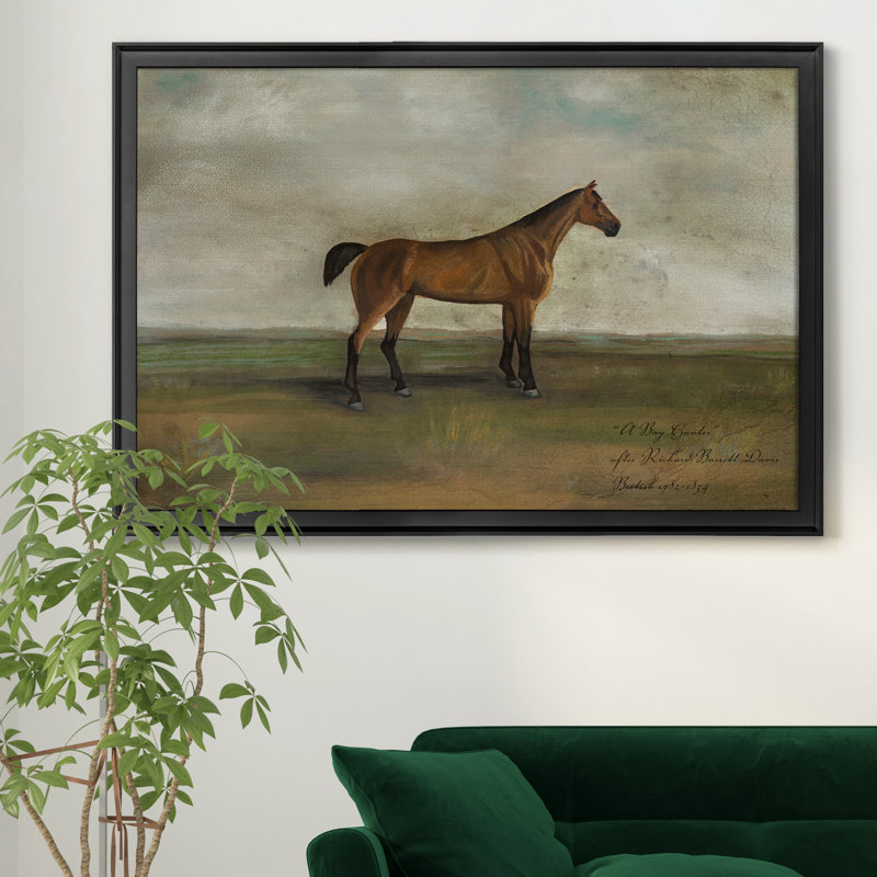 A Bay Hunter - Reproduction d'art sur toile encadrée, Noir, H 22,5 po x l 30,5 po x P 1,5 po