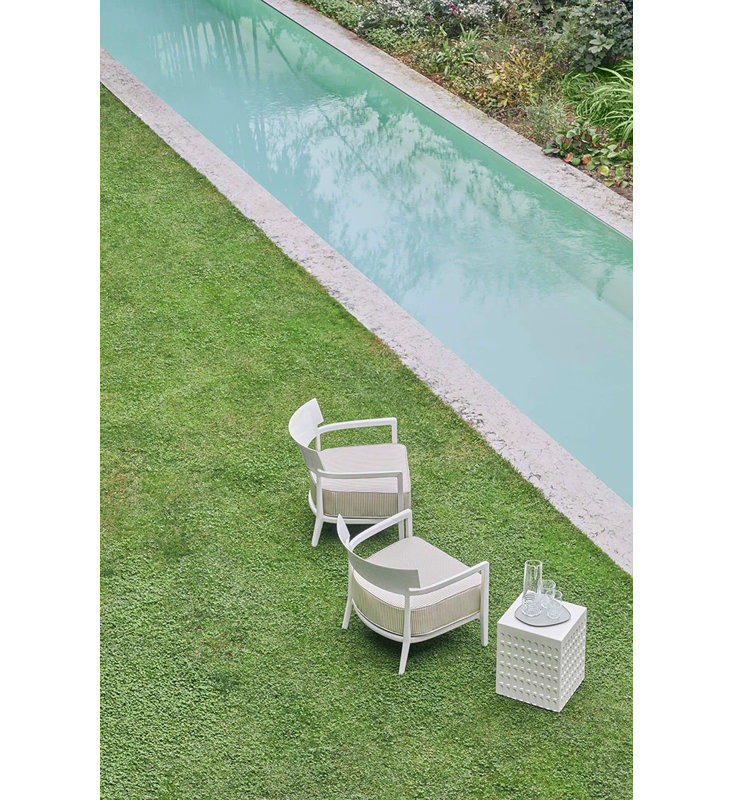 Eur Accent Stool, White