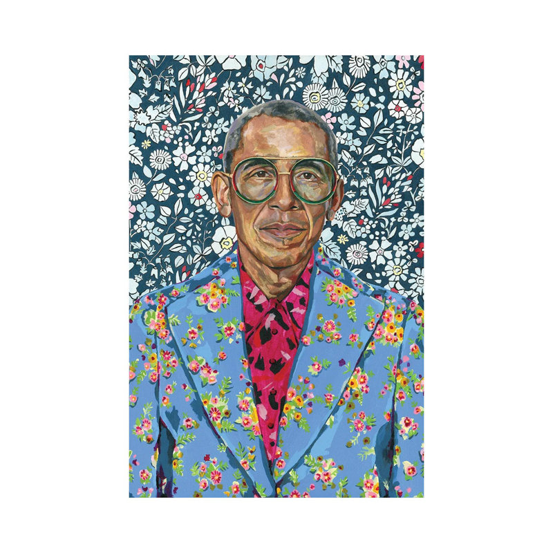 «Barack» par Heather Perry, reproduction d'art sur toile tendue, H 18 po x l 12 po x 1,5 po, Toile tendue