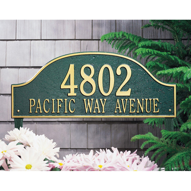Plaque d'adresse sur 2 lignes Admiral, Cuivre antique, Oui