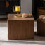 Table basse en MDF imitation bois imitation grain de bois, table d'appoint cubique, ensemble pour chambre à coucher pour petit espace, ensemble de 2, entièrement assemblé, noyer-1574618049