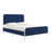 Tallulah Platform Bed Frame with Upholstered Headboard, Navy-289036047
