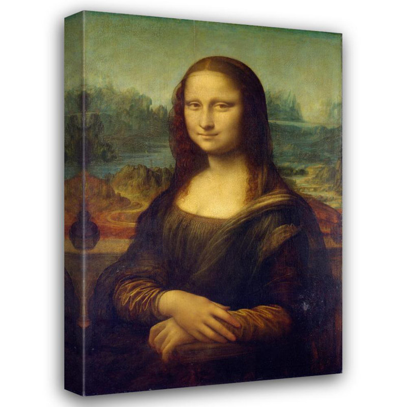"Mona Lisa" par Leonardo Da Vinci - toile tendue avec châssis, H 40 po x l 28 po