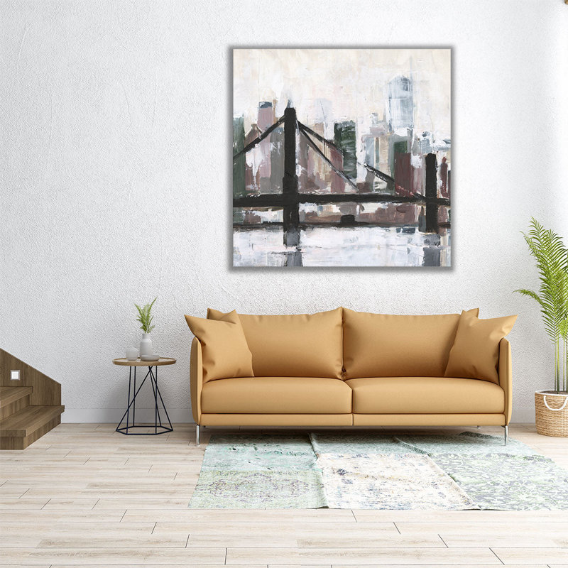 City Silhouette I - reproduction d'art sur toile, H 12 po x l 12 po