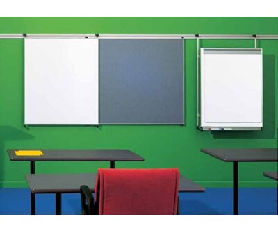 Tactics Plus® Track Tackable Panel/Writing Wall Mounted Magnetic Whiteboard, 4' H x 3' W -  Peter Pepper, PDQ-7730-AL-Lido Style 2858 - 024 Oak Bluffs-Level2