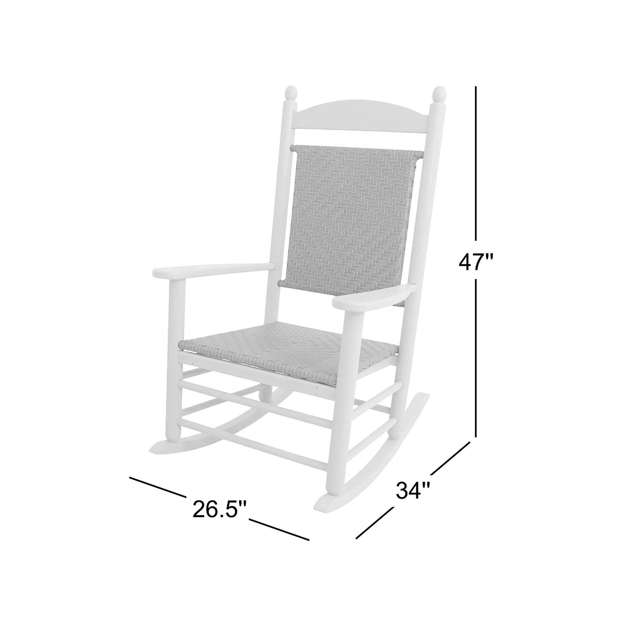 POLYWOOD Rocker Woven Rocking Chair, Sand