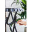 Ensemble de tables d'appoint pliables et 2 tabourets, plateau rond, fer noir