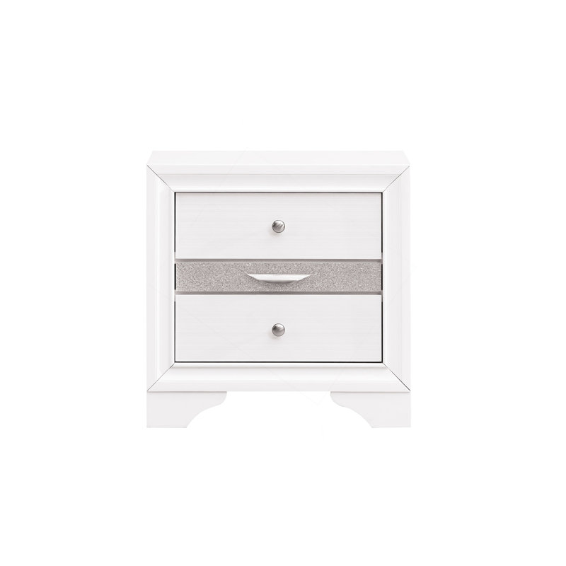 Table de chevet Madrid G02390-N, Blanc